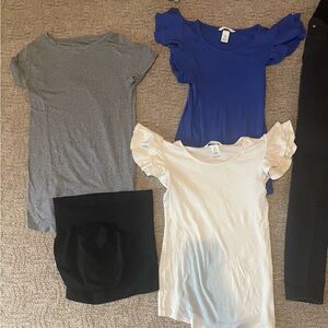 Maternity lot, jeans and tops